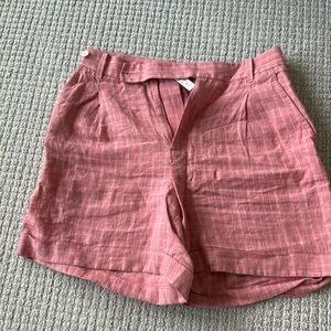 NWT Madewell Linen Shorts size 6 Pink